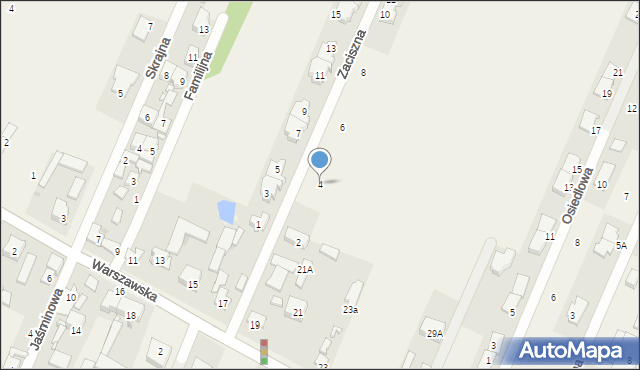Jaworowa, Zaciszna, 4, mapa Jaworowa