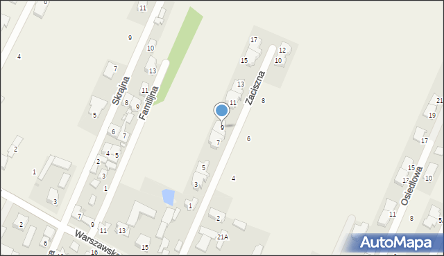 Jaworowa, Zaciszna, 9, mapa Jaworowa