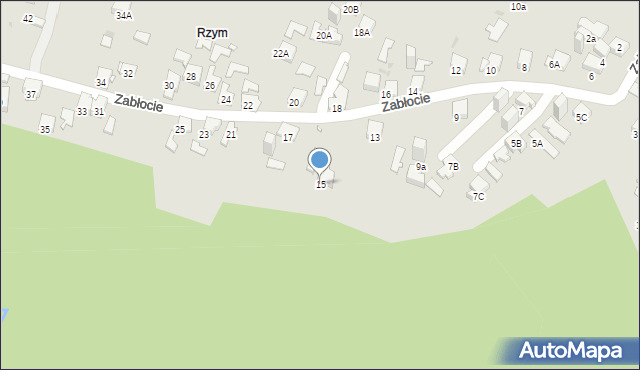 Jaworzno, Zabłocie, 15, mapa Jaworzno