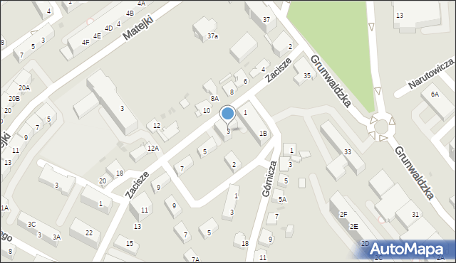 Jaworzno, Zacisze, 3, mapa Jaworzno