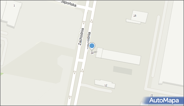 Jelcz-Laskowice, Zachodnia, 14, mapa Jelcz-Laskowice