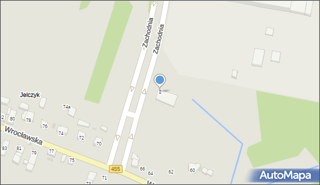 Jelcz-Laskowice, Zachodnia, 2, mapa Jelcz-Laskowice