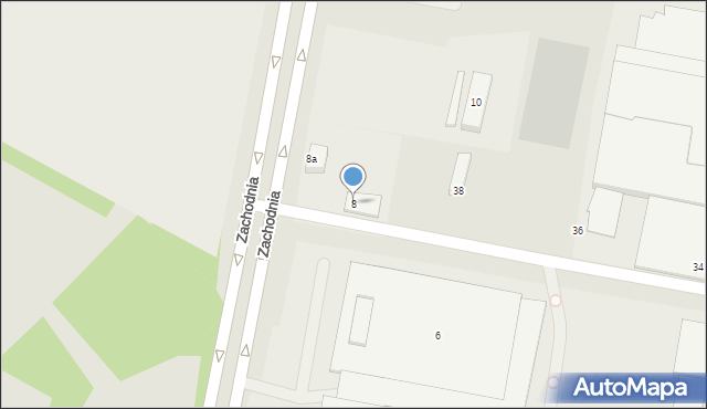 Jelcz-Laskowice, Zachodnia, 8, mapa Jelcz-Laskowice