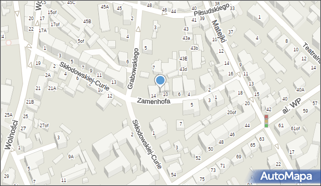 Jelenia Góra, Zamenhofa Ludwika, dr., 8, mapa Jelenia Góra