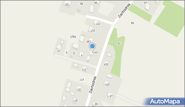 Jerzmanowice, Zachodnia, 108, mapa Jerzmanowice