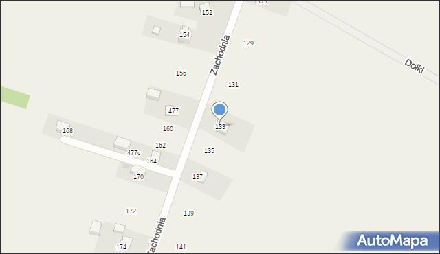 Jerzmanowice, Zachodnia, 133, mapa Jerzmanowice