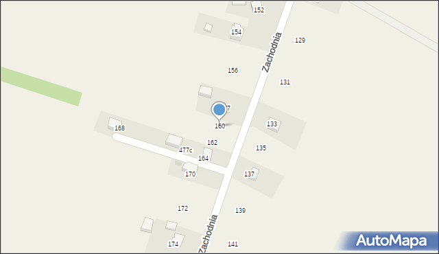 Jerzmanowice, Zachodnia, 160, mapa Jerzmanowice