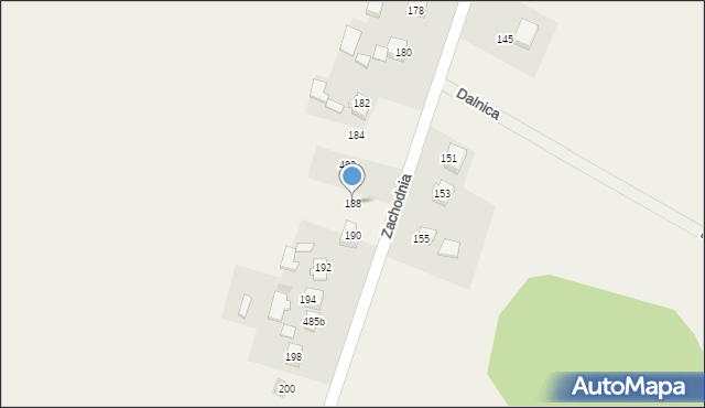 Jerzmanowice, Zachodnia, 188, mapa Jerzmanowice