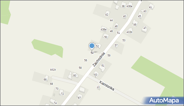 Jerzmanowice, Zachodnia, 54, mapa Jerzmanowice