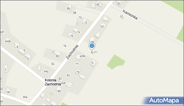 Jerzmanowice, Zachodnia, 71, mapa Jerzmanowice