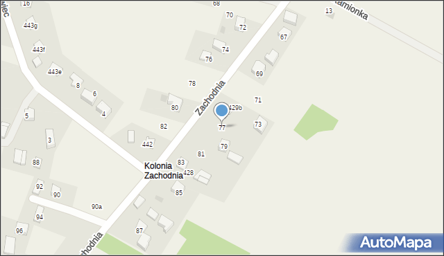 Jerzmanowice, Zachodnia, 77, mapa Jerzmanowice
