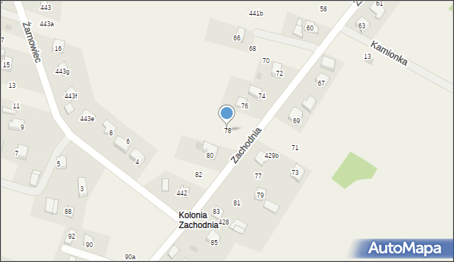Jerzmanowice, Zachodnia, 78, mapa Jerzmanowice