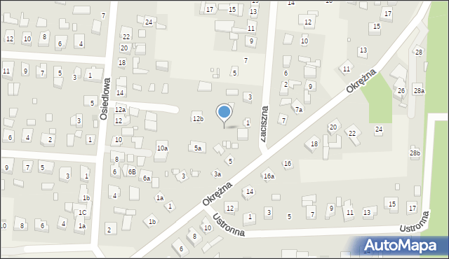 Jerzykowo, Zaciszna, 1a, mapa Jerzykowo