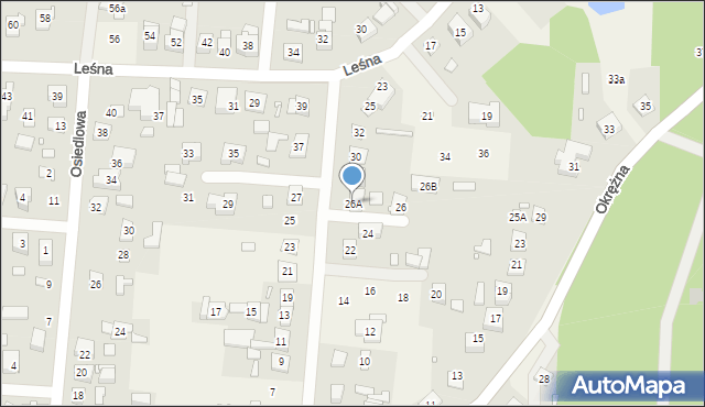 Jerzykowo, Zaciszna, 26A, mapa Jerzykowo