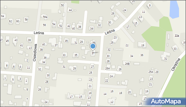 Jerzykowo, Zaciszna, 37, mapa Jerzykowo