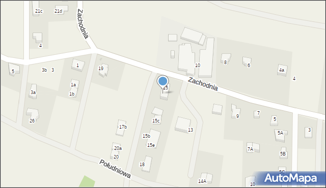 Jeżów Sudecki, Zachodnia, 15a, mapa Jeżów Sudecki