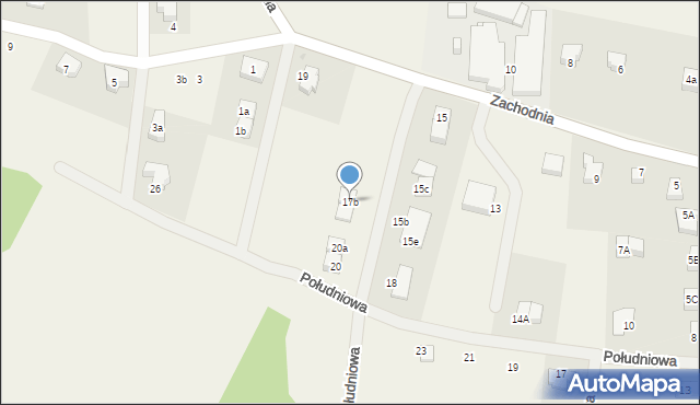 Jeżów Sudecki, Zachodnia, 17b, mapa Jeżów Sudecki