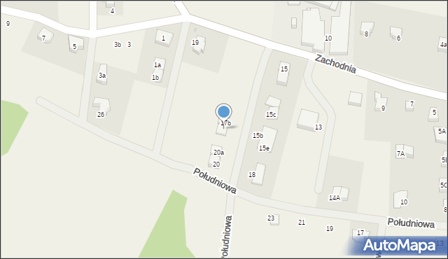 Jeżów Sudecki, Zachodnia, 17c, mapa Jeżów Sudecki