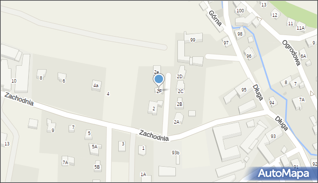 Jeżów Sudecki, Zachodnia, 2F, mapa Jeżów Sudecki