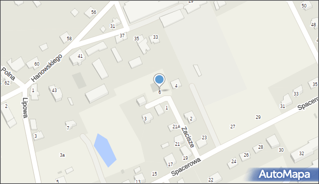 Jonkowo, Zacisze, 6, mapa Jonkowo