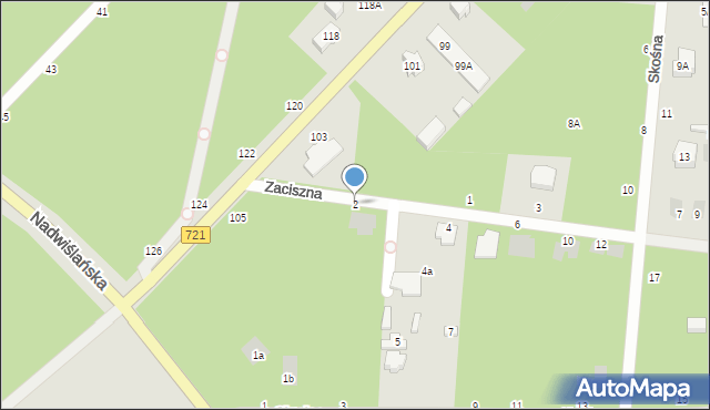 Józefów, Zaciszna, 2, mapa Józefów