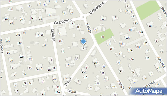 Józefów, Zaułek, 2, mapa Józefów