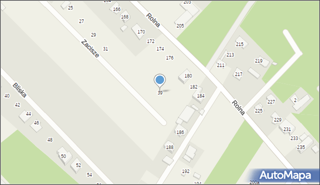 Kajetany, Zacisze, 39, mapa Kajetany