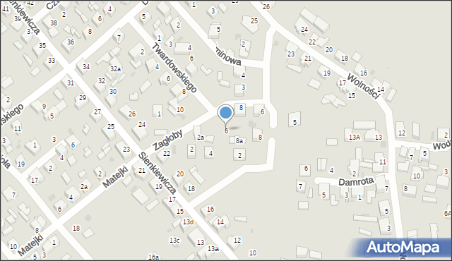 Kalety, Zagłoby Jana Onufrego, 6, mapa Kalety