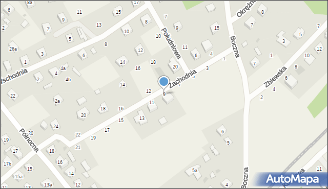 Kaliska, Zachodnia, 9, mapa Kaliska