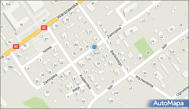 Kałuszyn, Zamojska, 17, mapa Kałuszyn