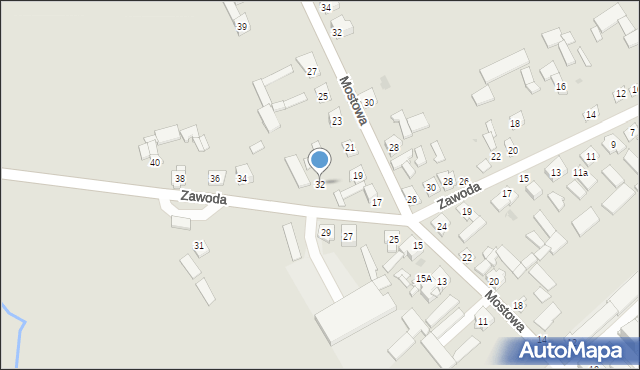 Kałuszyn, Zawoda, 32, mapa Kałuszyn