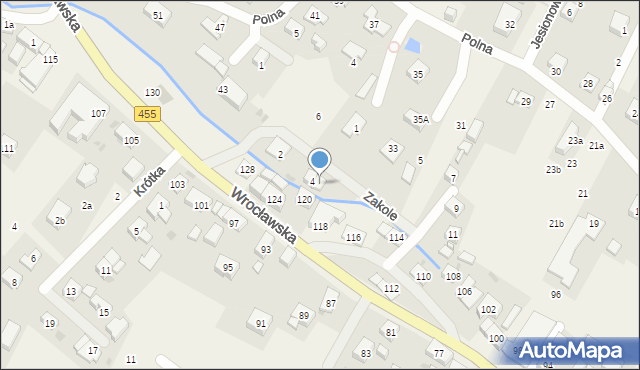 Kamieniec Wrocławski, Zakole, 6, mapa Kamieniec Wrocławski