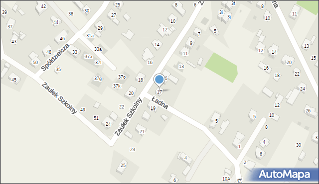 Kamieniec Wrocławski, Zaułek Szkolny, 17, mapa Kamieniec Wrocławski