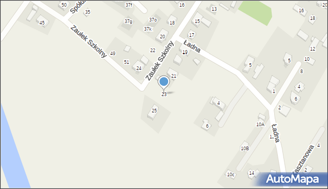 Kamieniec Wrocławski, Zaułek Szkolny, 23, mapa Kamieniec Wrocławski