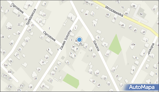 Kamieniec Wrocławski, Zaułek Szkolny, 3c, mapa Kamieniec Wrocławski