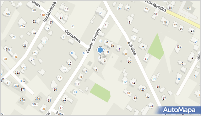 Kamieniec Wrocławski, Zaułek Szkolny, 3i, mapa Kamieniec Wrocławski