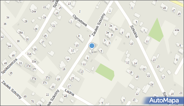 Kamieniec Wrocławski, Zaułek Szkolny, 7, mapa Kamieniec Wrocławski