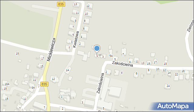 Kańczuga, Zakościelna, 1, mapa Kańczuga