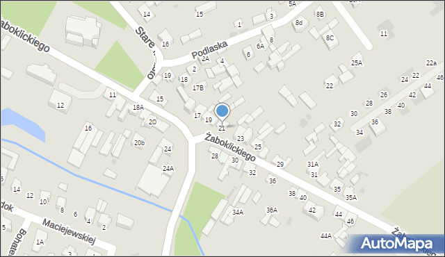 Karczew, Żaboklickiego Władysława, ks., 21, mapa Karczew