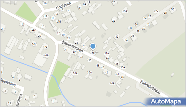 Karczew, Żaboklickiego Władysława, ks., 29, mapa Karczew