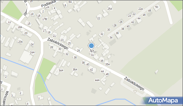 Karczew, Żaboklickiego Władysława, ks., 33, mapa Karczew