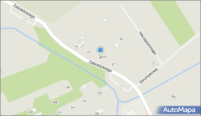 Karczew, Żaboklickiego Władysława, ks., 45, mapa Karczew