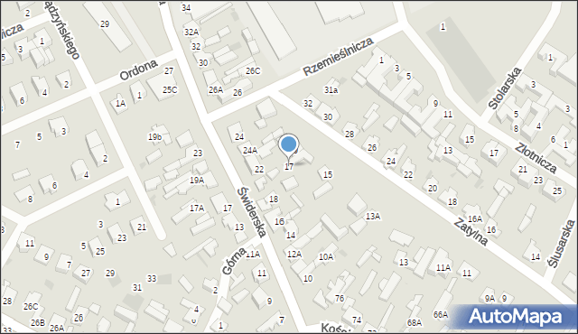 Karczew, Zatylna, 17, mapa Karczew