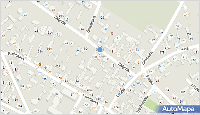 Karczew, Zatylna, 5, mapa Karczew