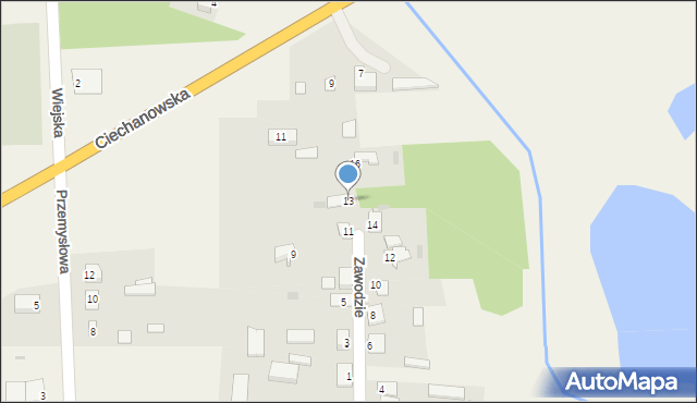 Karniewo, Zawodzie, 13, mapa Karniewo