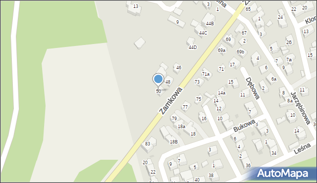Kartuzy, Zamkowa, 50, mapa Kartuzy