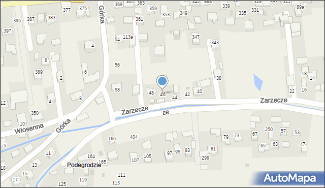 Kaszów, Zarzecze, 46, mapa Kaszów