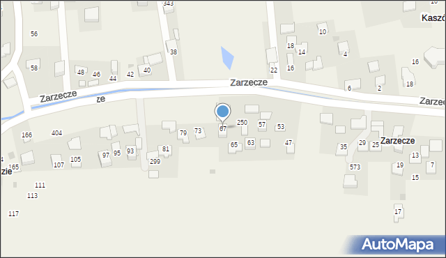 Kaszów, Zarzecze, 67, mapa Kaszów