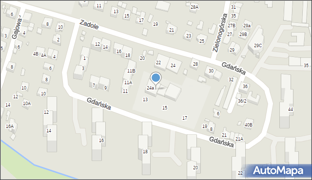 Katowice, Zadole, 26A, mapa Katowic