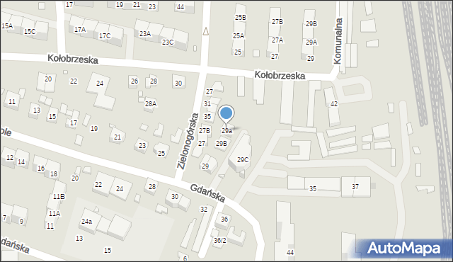 Katowice, Zadole, 29a, mapa Katowic